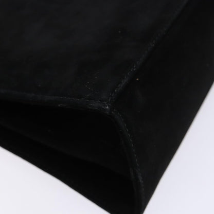 Salvatore Ferragamo Convertible Top Handle Bag Leather, BLACK, SUEDE, Handbag