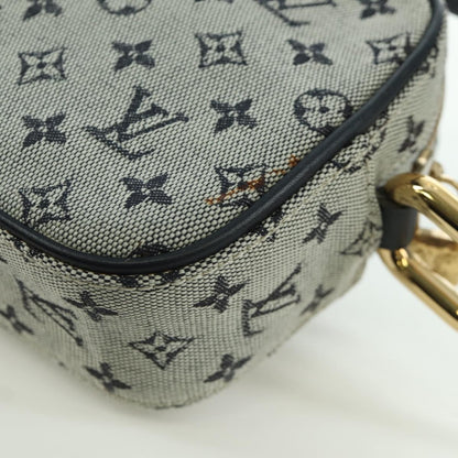 Louis Vuitton Juliette Crossbody Bag Mini Lin, BLUE, CANVAS, Shoulder bag
