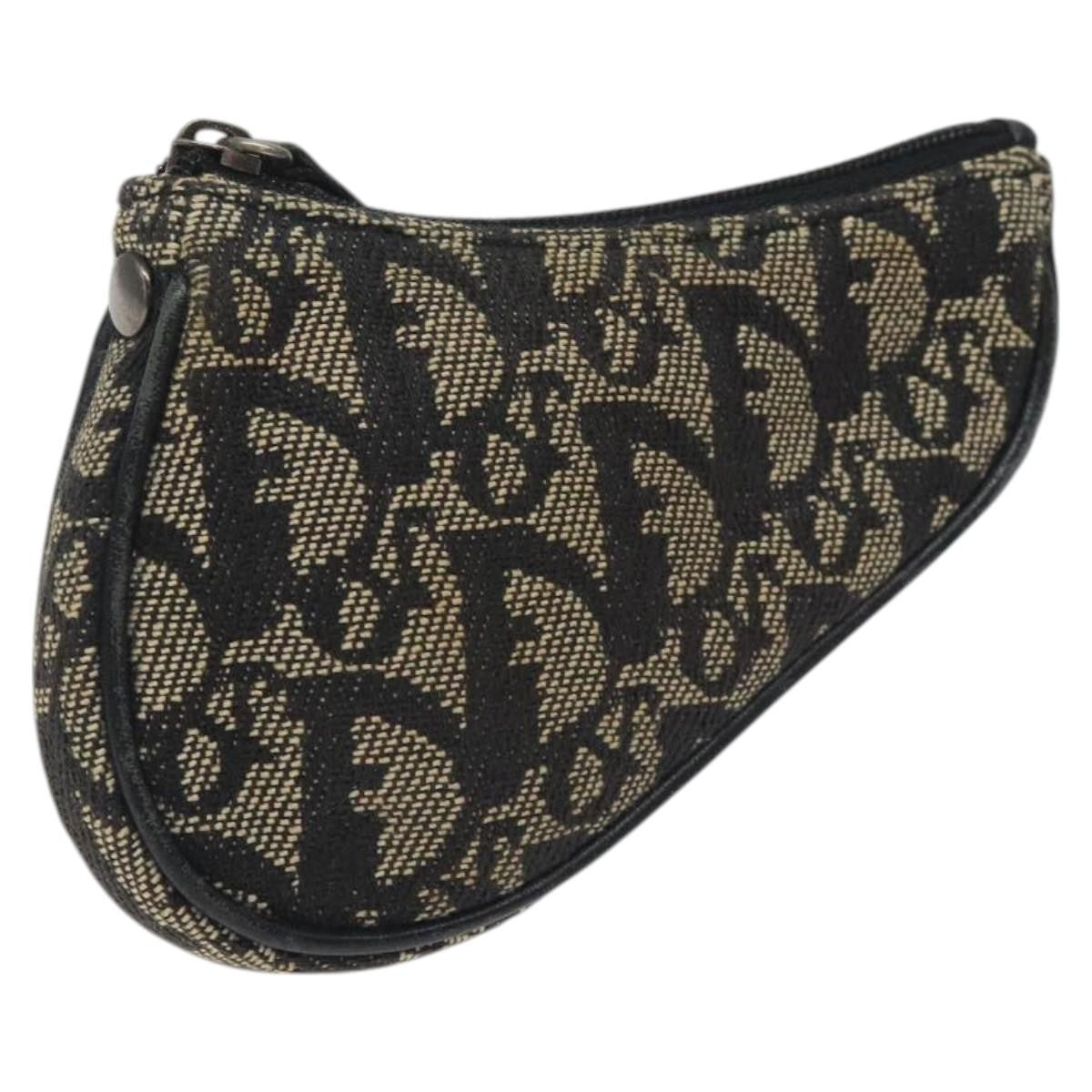 Christian Dior Saddle coin purse Trotter canvas, BLACK, CANVAS, Wallets