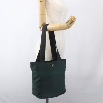 Prada Vintage Zip Tote Tessuto, Green, Nylon, Tote Bag