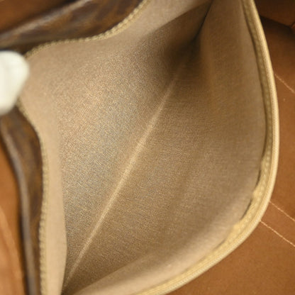 Celine Vintage Macadam Boston bag Canvas and Leather, BROWN, CANVAS, Travel bag