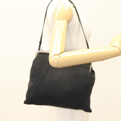 Miu Miu Shoulder Bag Cotton, BLACK, COTTON, Shoulder bag
