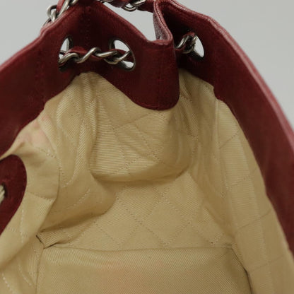 Chanel Lax Accordion Camera Bag Leather, RED, LEATHER, Shoulder bag
