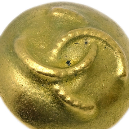 Chanel Vintage CC Round Clip-On Earrings Metal, GOLD, GOLD_PLATED, Earrings