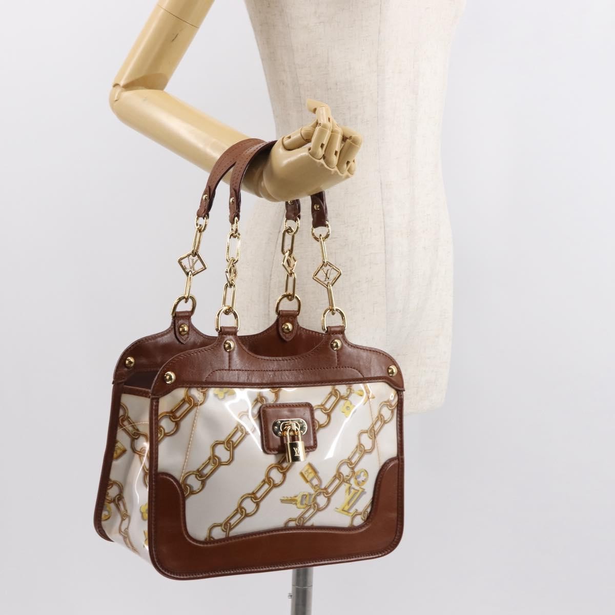 Louis Vuitton Charms Cabas PVC Over Printed Silk, BROWN, CANVAS, Handbag