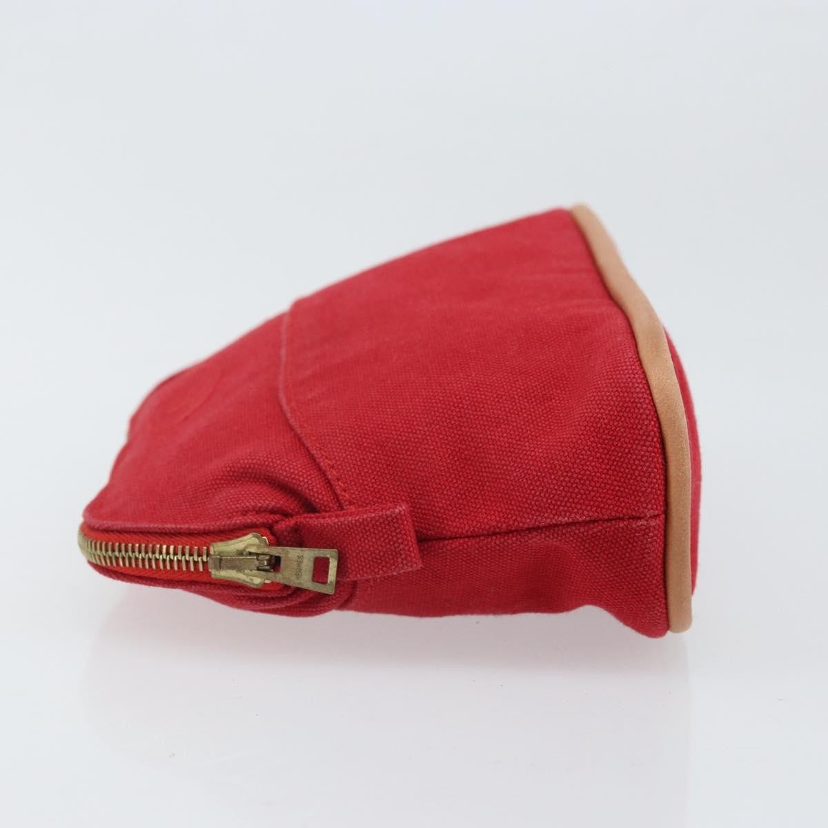 Hermes Bolide Travel Pouch Canvas, RED, CANVAS, Clutche & pouche