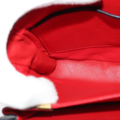 Celine Circle logo Leather, NAVY, LEATHER, Shoulder bag