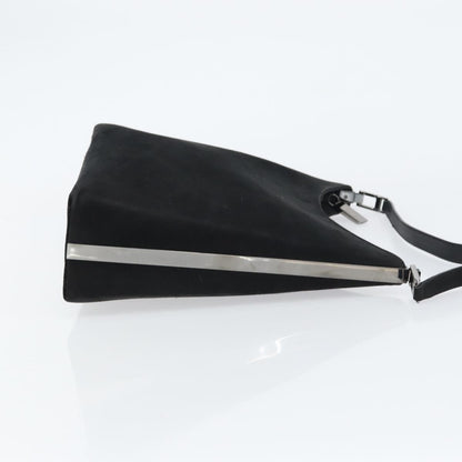 Salvatore Ferragamo Vintage Shoulder Bag Suede, BLACK, SUEDE, Shoulder bag