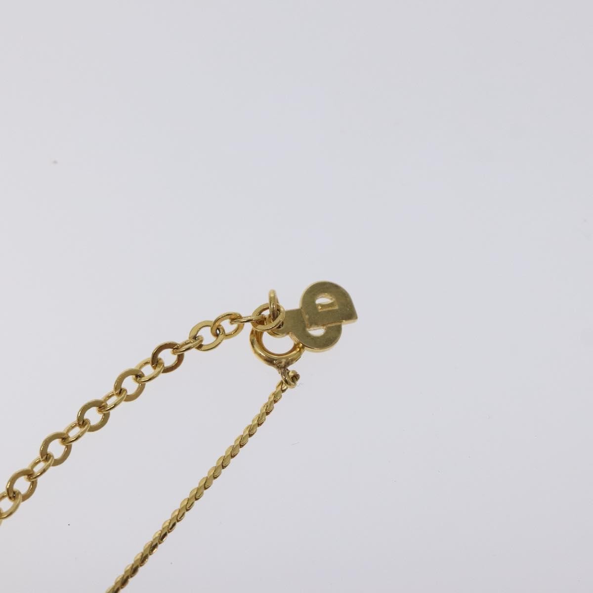 Christian Dior CD Pendant Necklace Metal, GOLD, METAL, Necklace