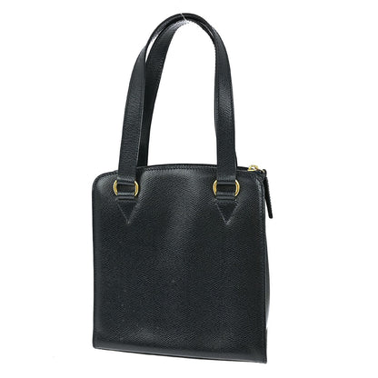 Celine Vintage turn lock shoulder bag Leather, NAVY, LEATHER, Handbag