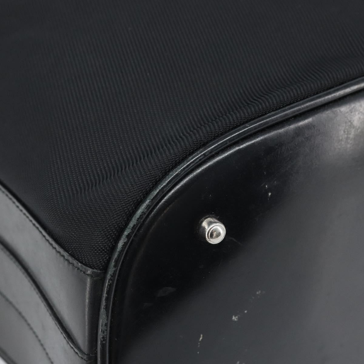 Gucci Vintage Bamboo Bucket Bag Nylon and Leather, Black, Nylon, Handbag