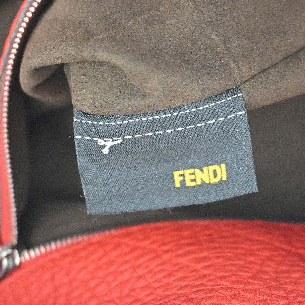 Fendi Selleria Anna Bucket Bag Leather, Red, Leather, Tote Bag
