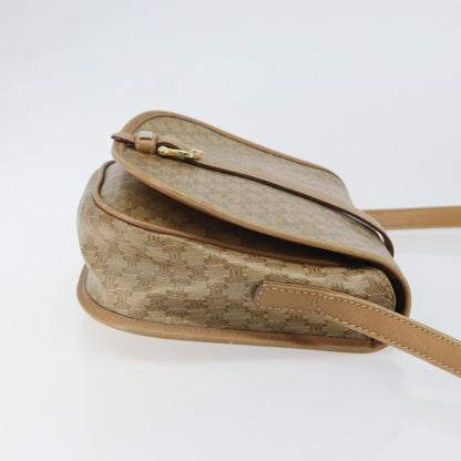 Celine Vintage Macadam Shoulder Bag Canvas, BEIGE, CANVAS, Shoulder bag