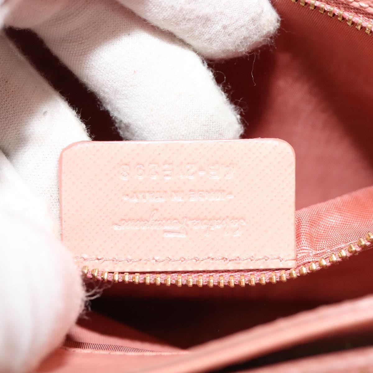 Salvatore Ferragamo Vala Shoulder Bag Leather, PINK, LEATHER, Shoulder bag