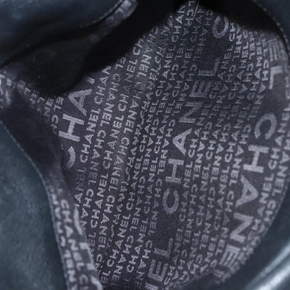 Chanel Chocolate Bar Shoulder Bag Calfskin, BLACK, LEATHER, Shoulder bag