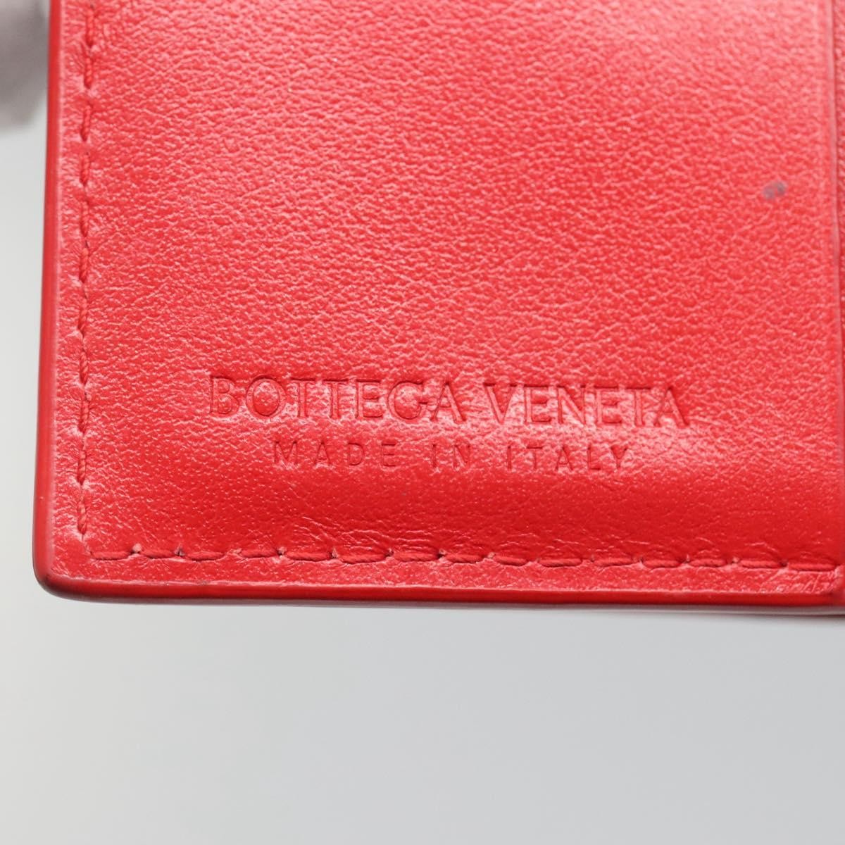 Bottega Veneta Bifold Coin Pocket Card Holder Intrecciato Nappa, RED, LEATHER, Wallets