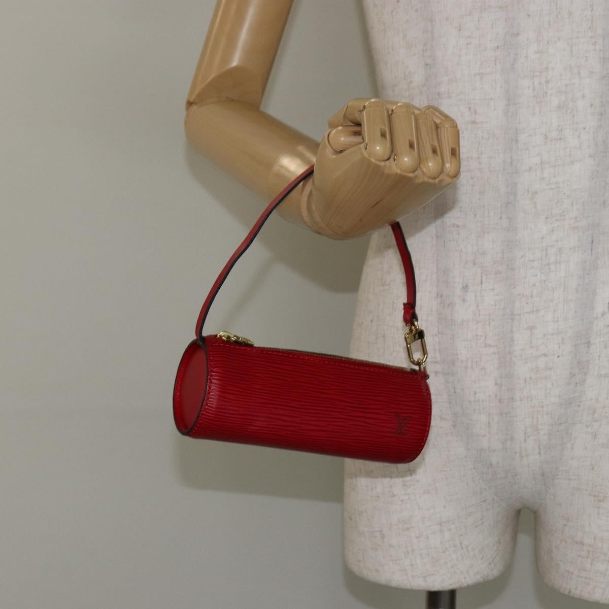 Louis Vuitton Soufflot Pochette Epi Leather, RED, LEATHER, Clutche & pouche