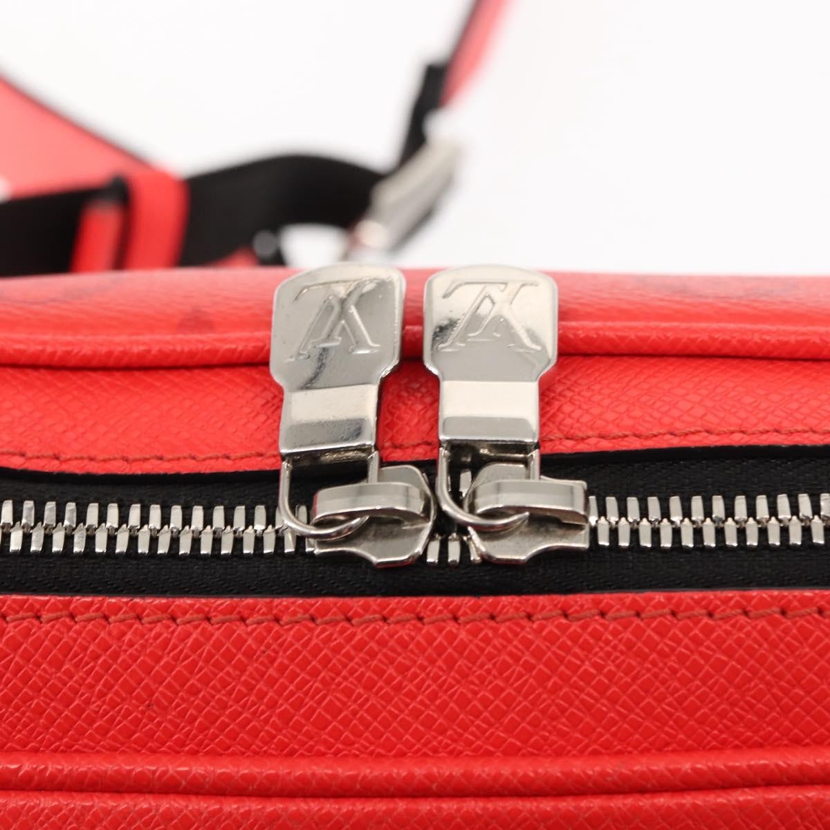 Louis Vuitton Outdoor Messenger Bag Taiga Leather, RED, LEATHER, Crossbody bag