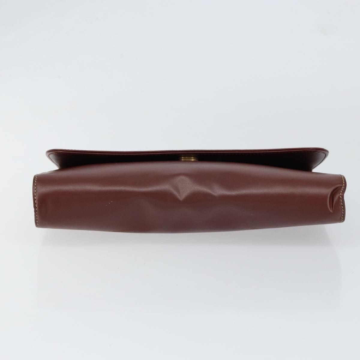 cartier Must de Cartier Clutch bag Leather, BURGUNDY, LEATHER, Clutche & pouche