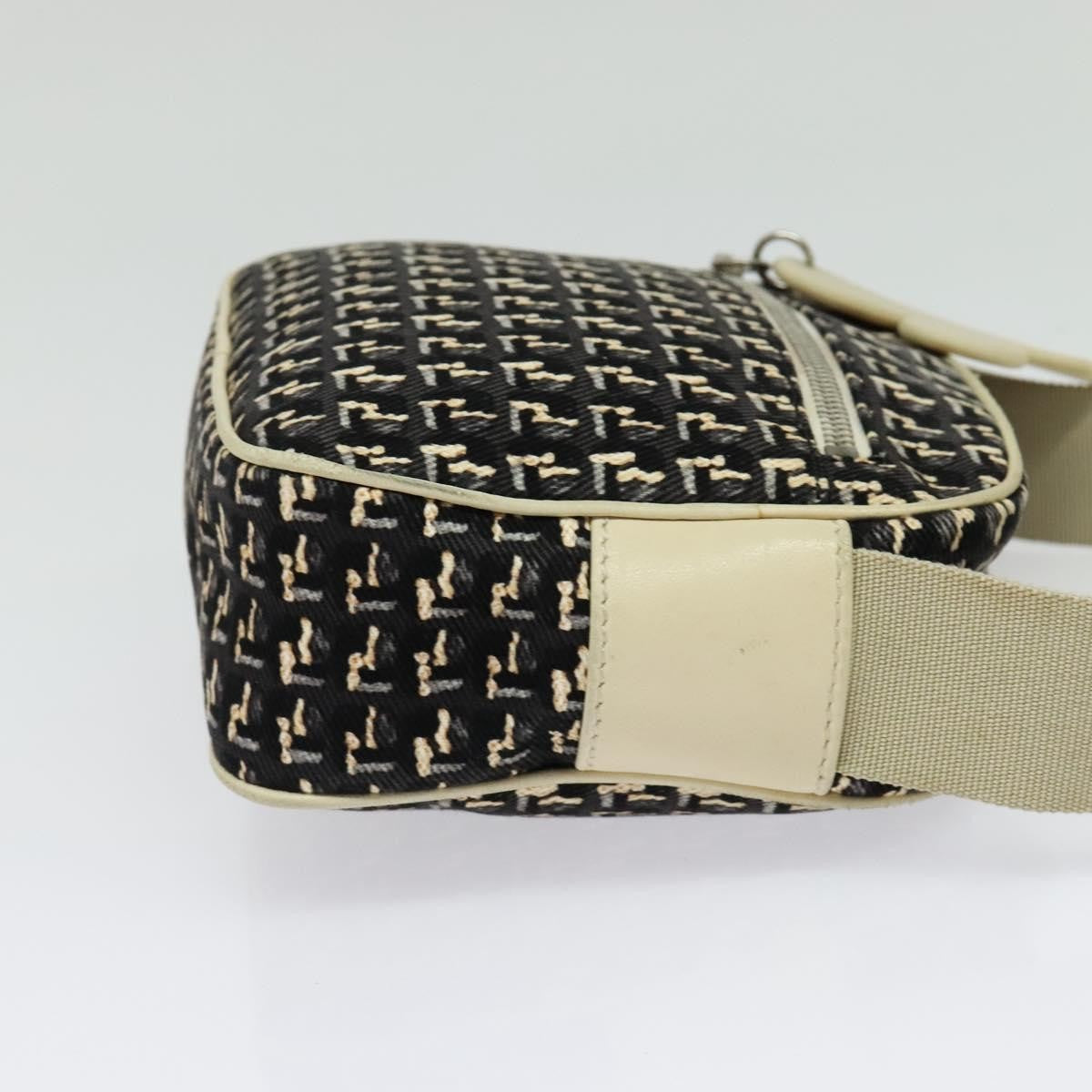Chanel Vintage Clover Camera Bag Printed Canvas, BLACK, CANVAS, Shoulder bag