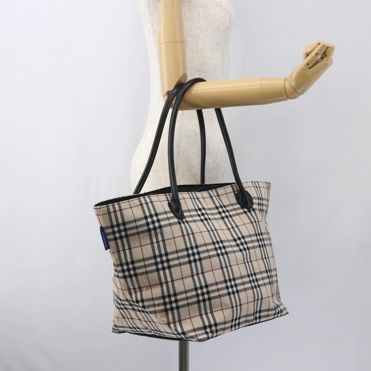 Burberry Nova Check Tote Nylon, BEIGE, NYLON, Tote bag