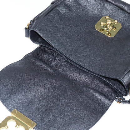 Chloe Elsie Crossbody Bag Leather, BLACK, LEATHER, Shoulder bag