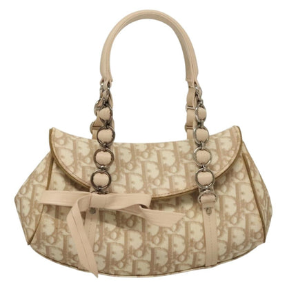Christian Dior Vintage Trotter Romantique Flap Bag Diorissimo Coated Canvas, BEIGE, CANVAS, Handbag