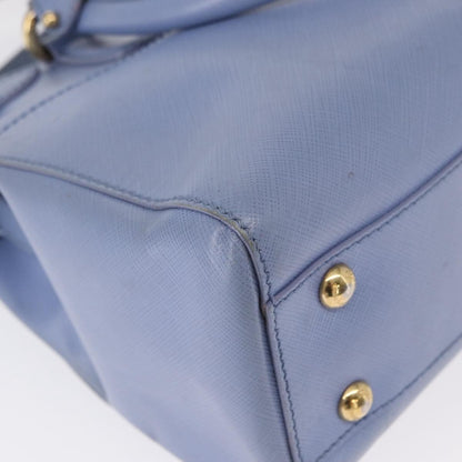 Salvatore Ferragamo Gancini Tote Leather, BLUE, LEATHER, Tote bag