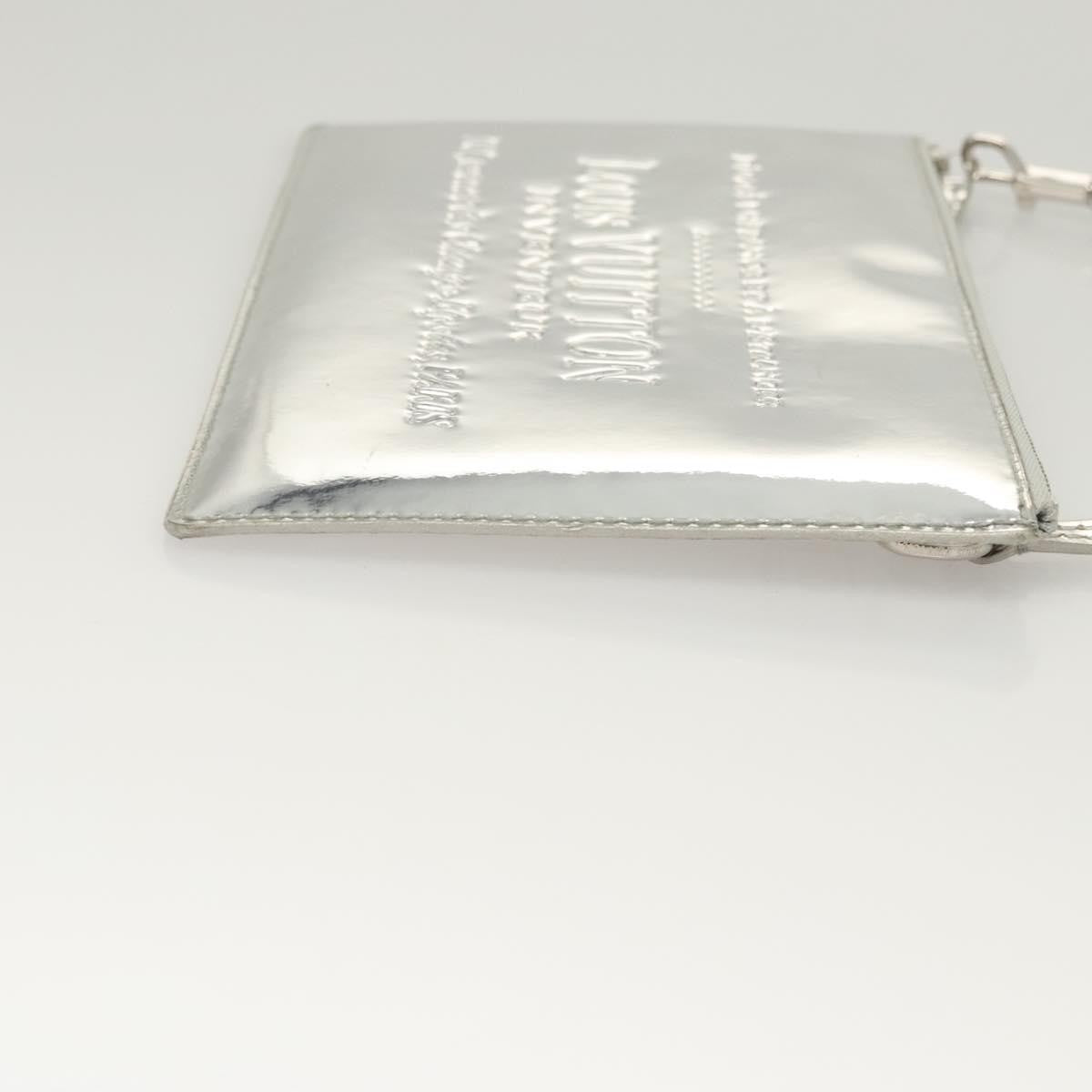 Louis Vuitton Pochette Plate Monogram mirror, SILVER, PATENT_LEATHER, Clutche & pouche