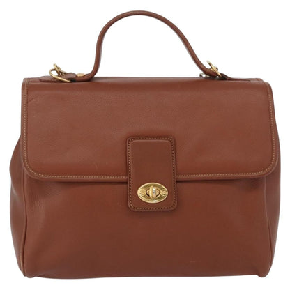 Gucci Vintage Handbag Leather, BROWN, LEATHER, Handbag