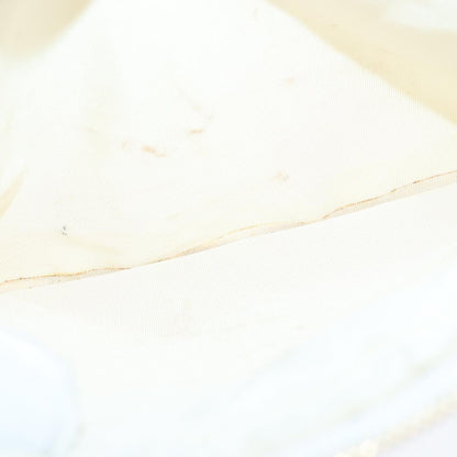 Chanel Surpique Zip Around Satchel Quilted Leather, WHITE, LEATHER, Handbag