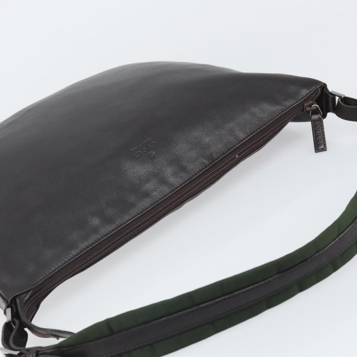 Gucci Vintage Shoulder Bag Leather, BLACK, CANVAS, Shoulder bag