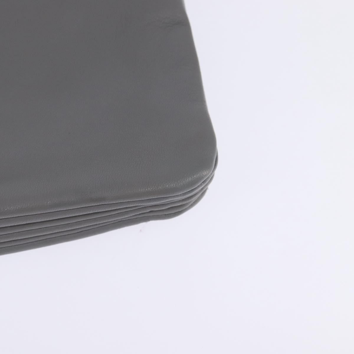 Celine Trio Crossbody Bag Leather, GRAY, LEATHER, Crossbody bag