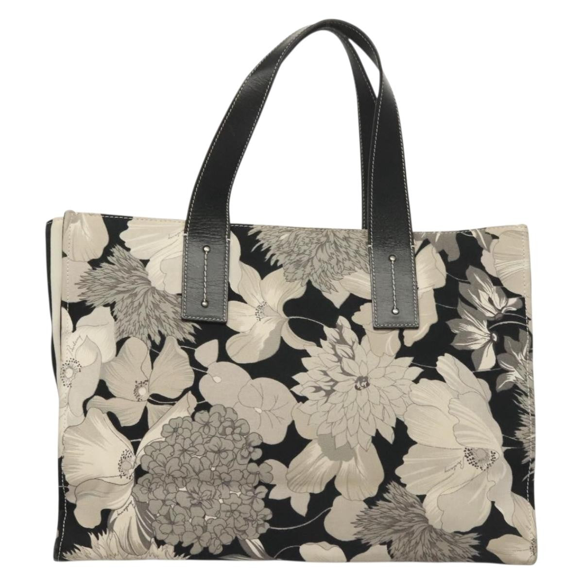 Burberry Vintage Tote Canvas, BLACK, CANVAS, Tote bag
