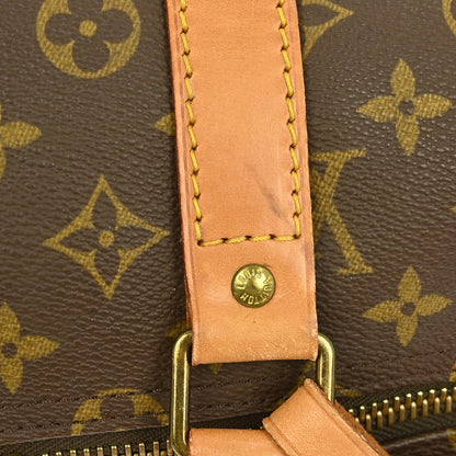 Louis Vuitton Keepall Bag Monogram Canvas, BROWN, CANVAS, Travel bag