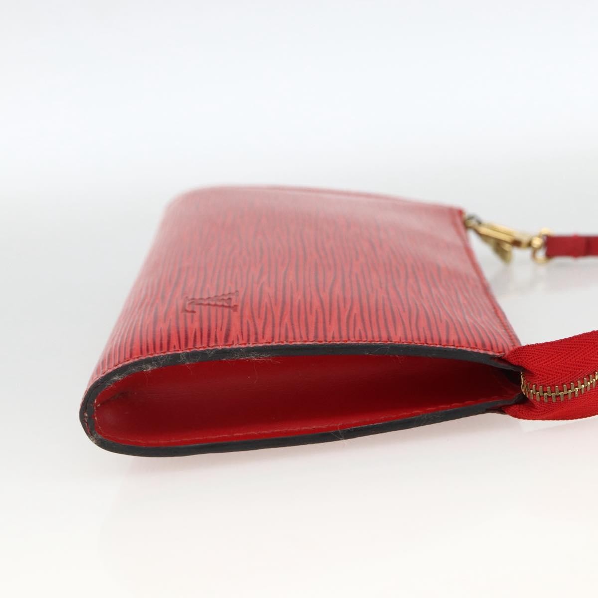 Louis Vuitton Pochette Accessoires Epi Leather, RED, LEATHER, Clutche & pouche