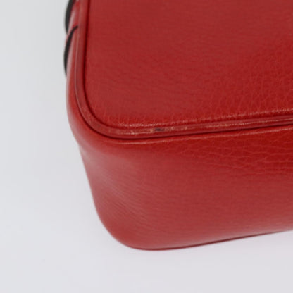 Celine Shoulder Bag Leather, RED, LEATHER, Shoulder bag
