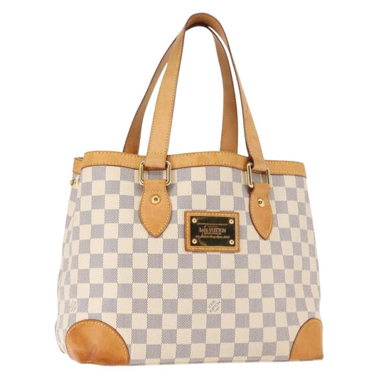 Louis Vuitton Hampstead Handbag Damier, WHITE, CANVAS, Tote bag