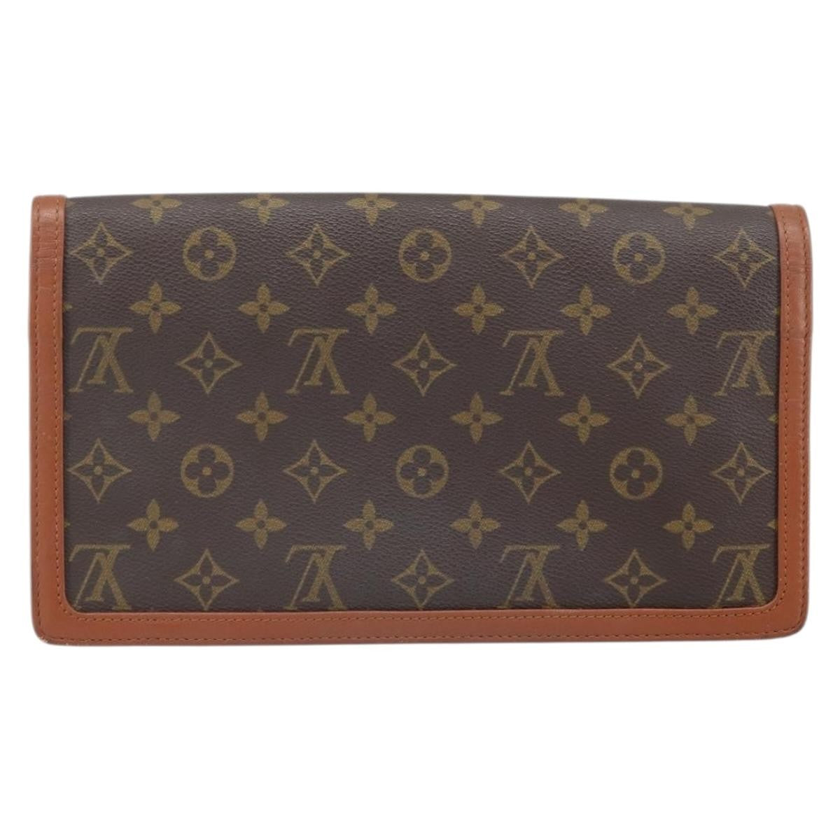 Louis Vuitton Dame Pochette Monogram Canvas, BROWN, CANVAS, Clutche & pouche