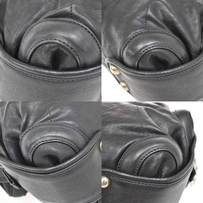 Chanel Coco Bowling Bag Quilted Leather, BLACK, LEATHER, Handbag
