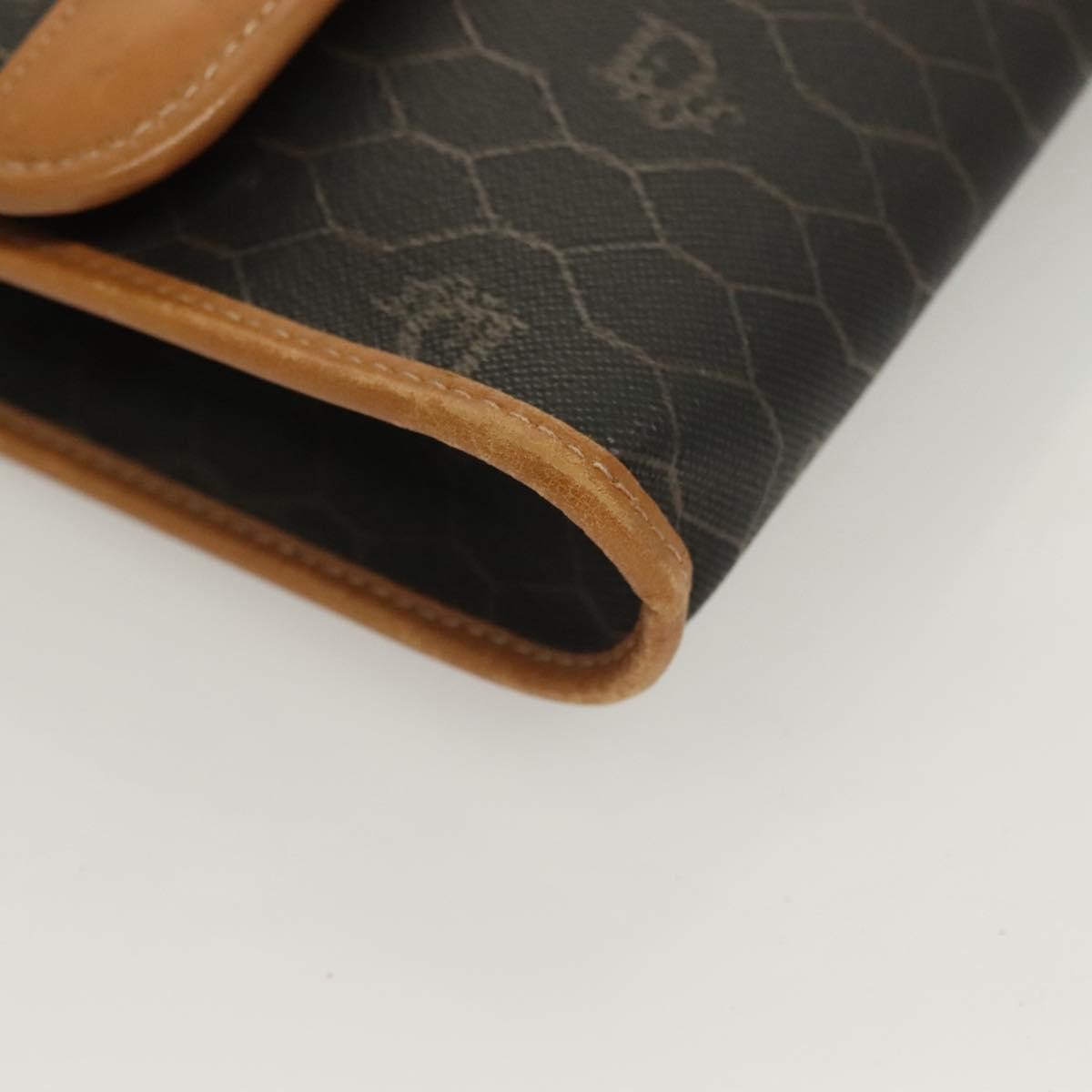 Christian Dior Vintage Honeycomb chain Canvas, BLACK, CANVAS, Handbag