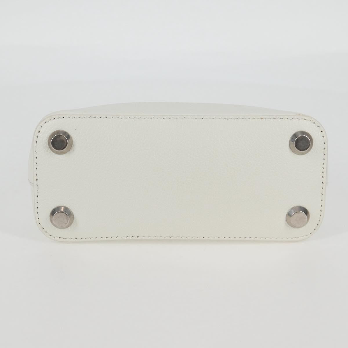 Balenciaga Logo Ville Bag Leather, WHITE, LEATHER, Handbag