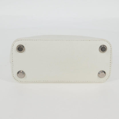 Balenciaga Logo Ville Bag Leather, WHITE, LEATHER, Handbag