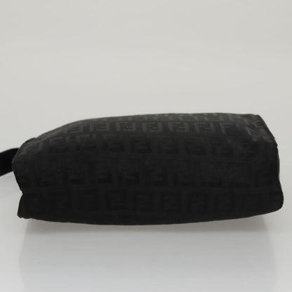 Fendi FF Logo Pouch Canvas, BLACK, CANVAS, Clutche & pouche