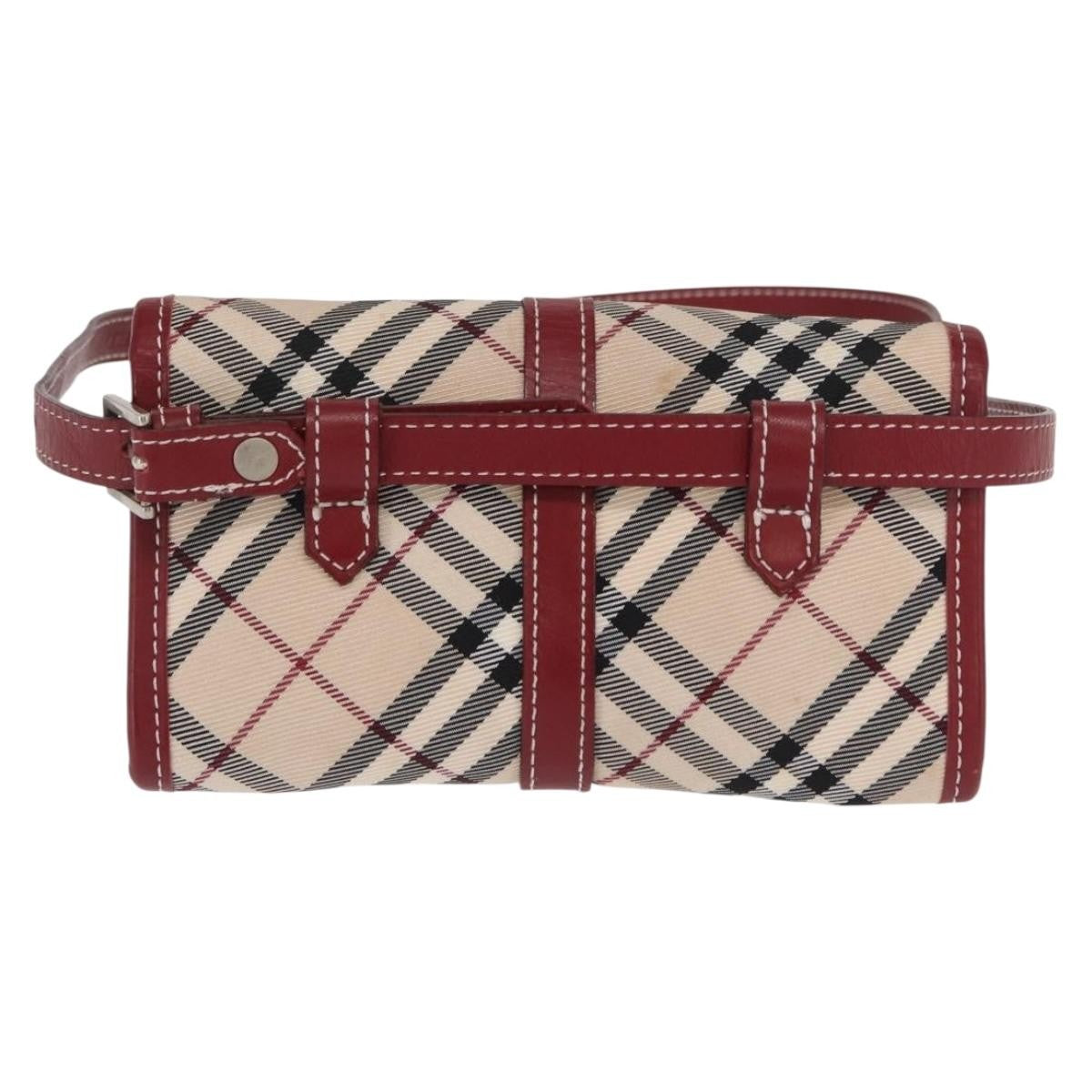 Burberry Waist Bag Vintage Check Canvas, BEIGE, CANVAS, Clutche & pouche