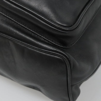 Gucci Vintage Bamboo Backpack Leather, BLACK, LEATHER, Backpack