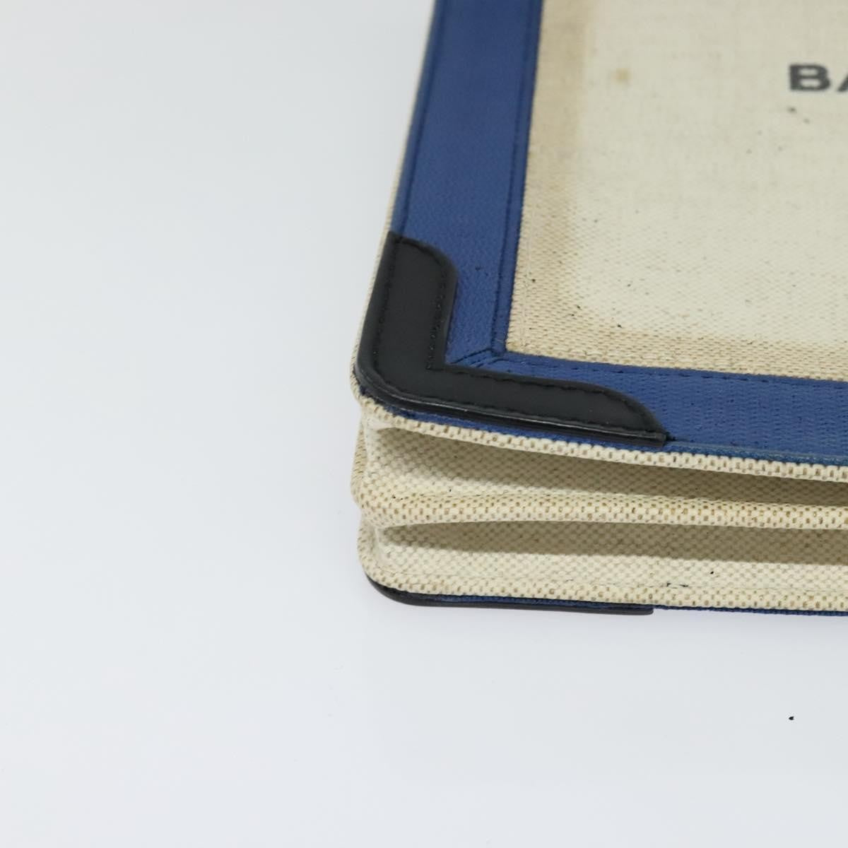 Balenciaga Navy Pochette Canvas and Leather, BEIGE, CANVAS, Shoulder bag