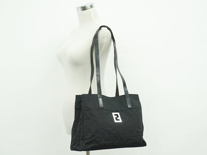 Fendi Zucca Tote bag Canvas, Black, Canvas, Tote Bag