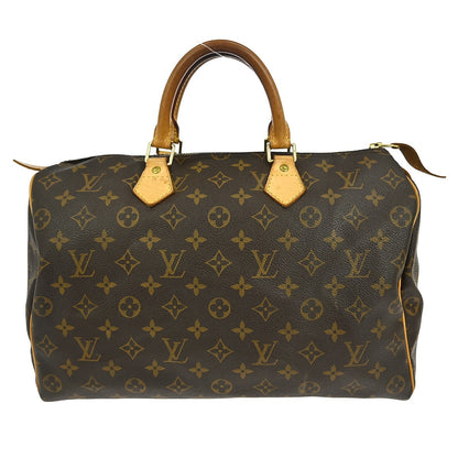 Louis Vuitton Speedy Handbag Monogram Canvas, BROWN, CANVAS, Handbag
