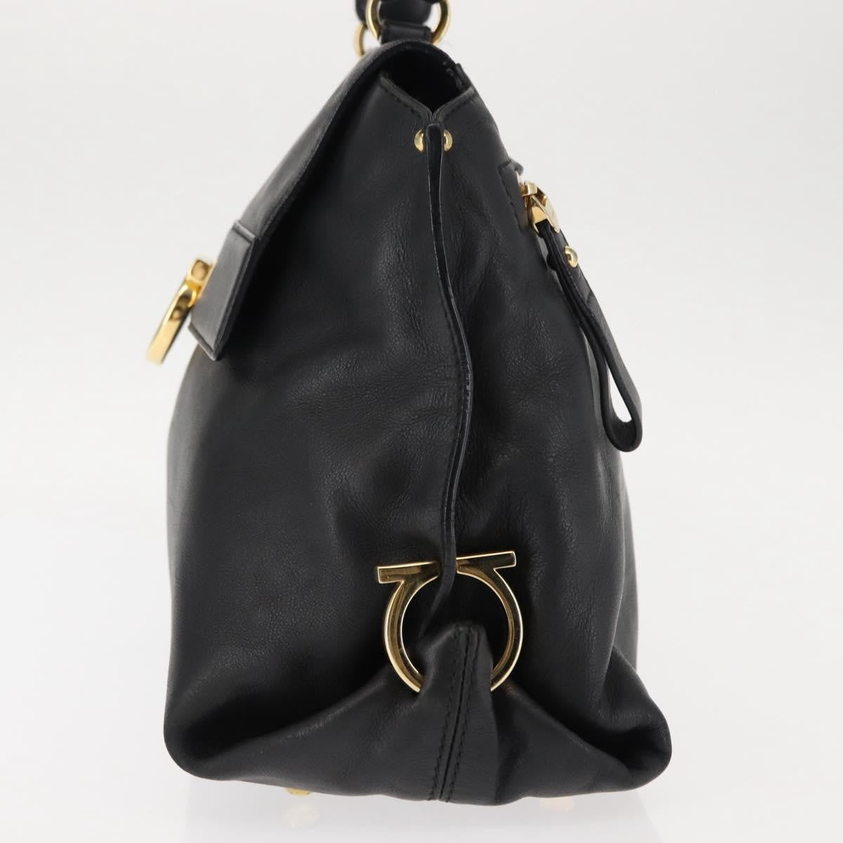 Salvatore Ferragamo Sofia Satchel Leather, BLACK, LEATHER, Handbag